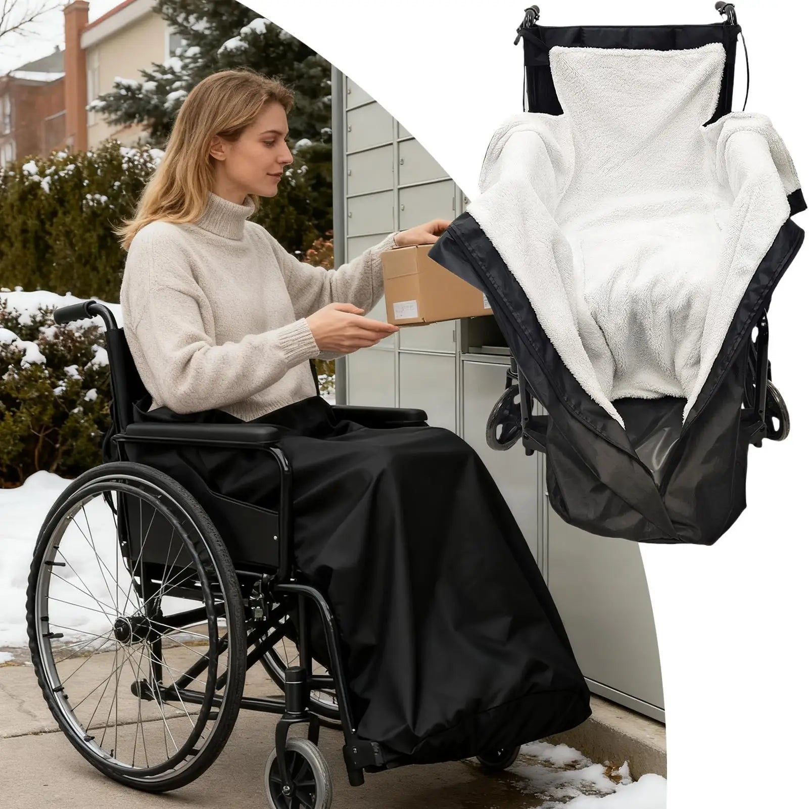 Wheelchair Blanket Waterproof Fleece Lined Lower Body Recliner Cover - MobilityBuy.com