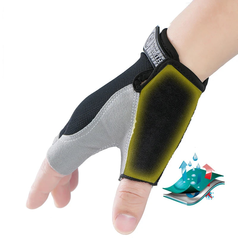 Pushing Gloves for Wheelchair, Cycling, Gym Fingerless Gloves