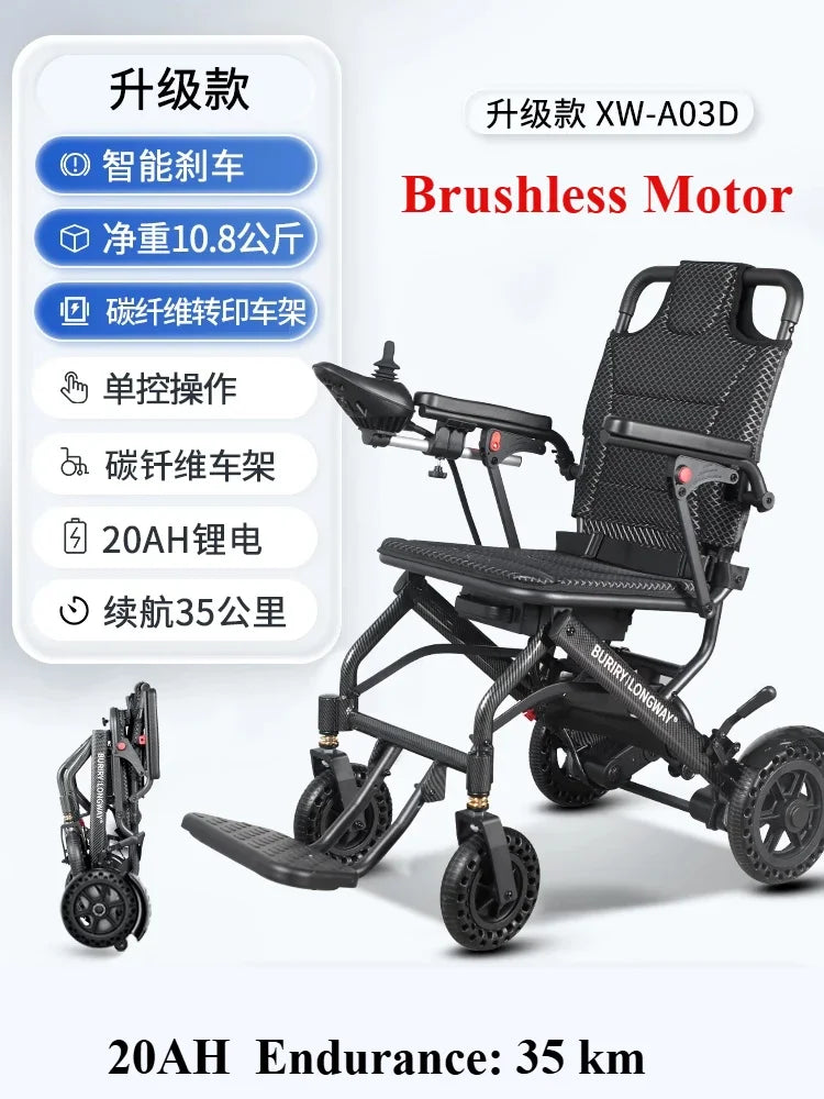 Small wheelchair lightweight foldable hand-pushed or electric powerd wheelchair - MobilityBuy.com