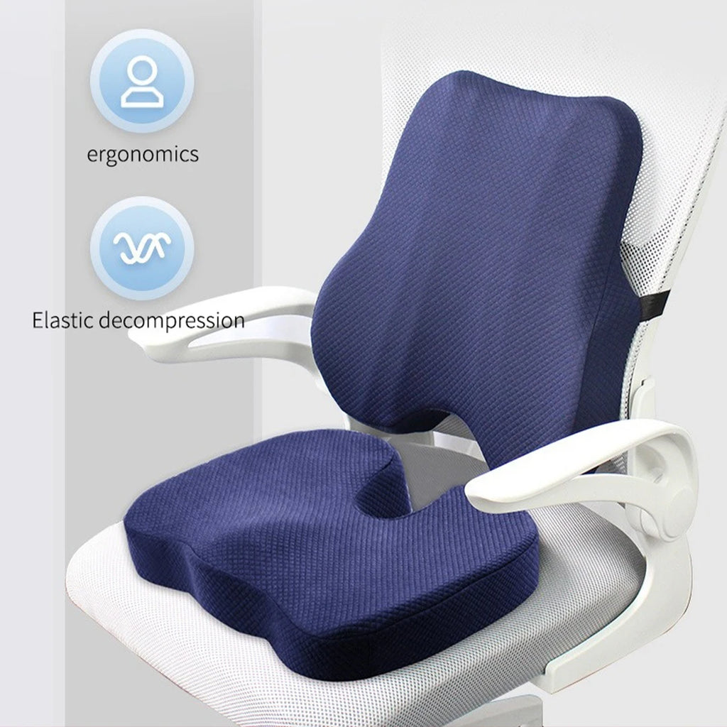 Orthopaedic Seat and Back Cushion Set- Lumbar Support - MobilityBuy.com 