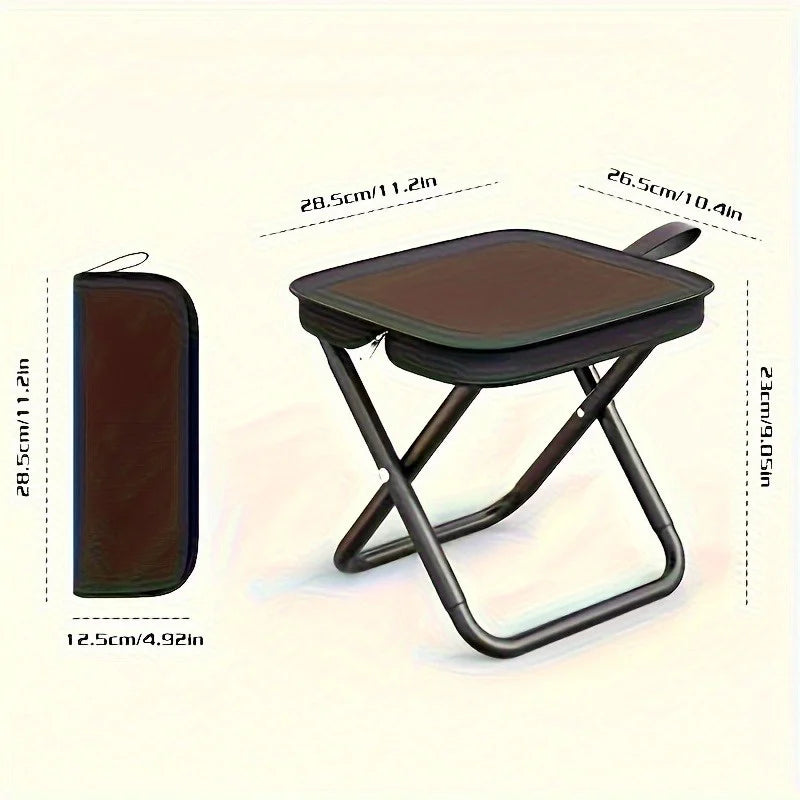 Portable folding stool by Aliexpress, compact design, lightweight, ideal for camping or outdoor activities.
