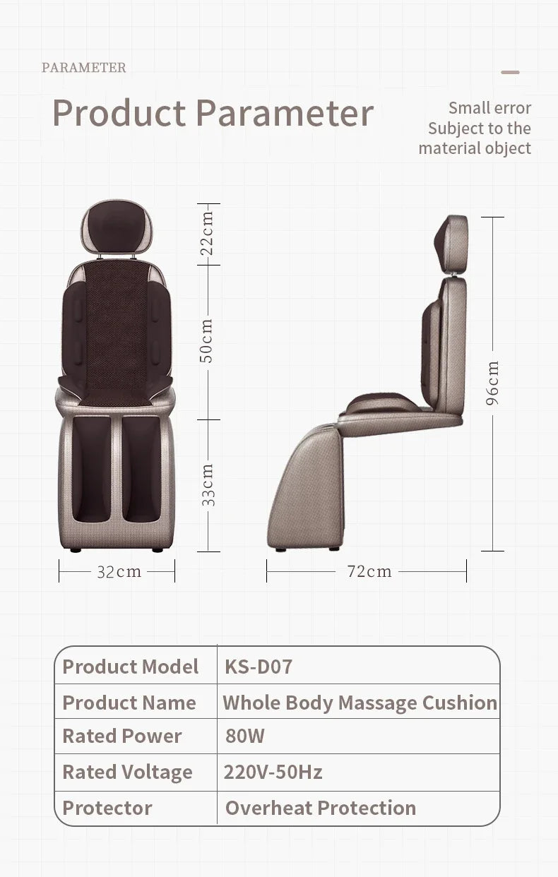 Massage Chair Full Body Kneading Neck Back Waist Leg Infrared Heating - MobilityBuy.com