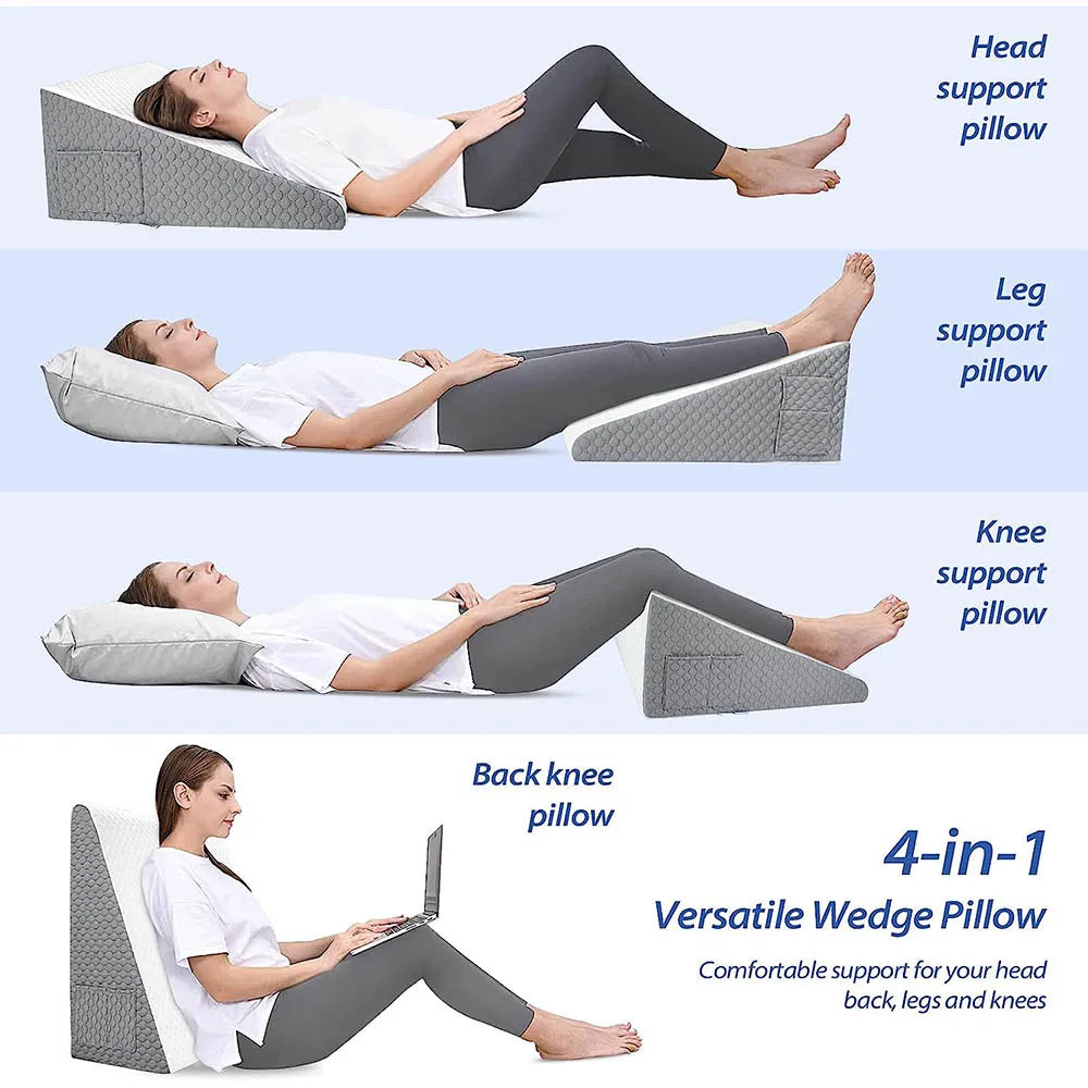 Wedge Pillow For Sleeping Acid Reflux After Surgery Elevated Triangle Foam - MobilityBuy.com 