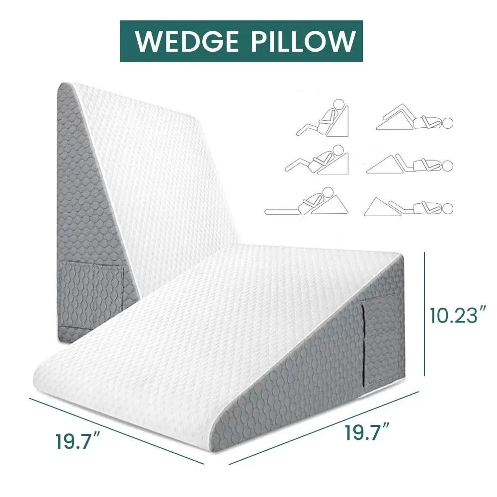 Wedge Pillow For Sleeping Acid Reflux After Surgery Elevated Triangle Foam - MobilityBuy.com 