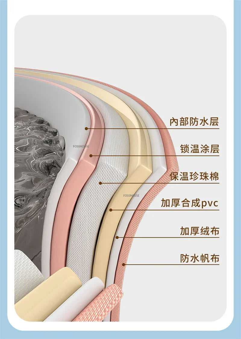 Portable Foldable Triangular Bathtub For Adults Space Saving Bath Barrel - MobilityBuy.com 