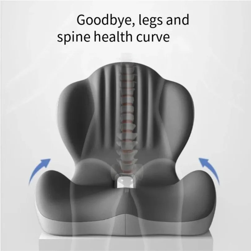 Lumbar support memory foam cushion by MobilityBuy.com for sedentary posture correction