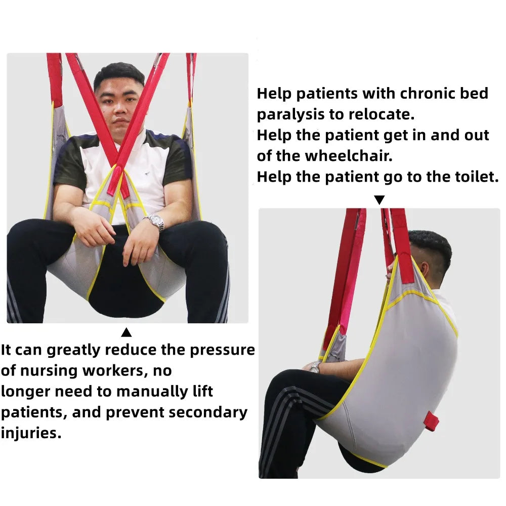 Adjustable lifting sling for disabled patients with assist straps, designed for safe mobility and support by Aliexpress.