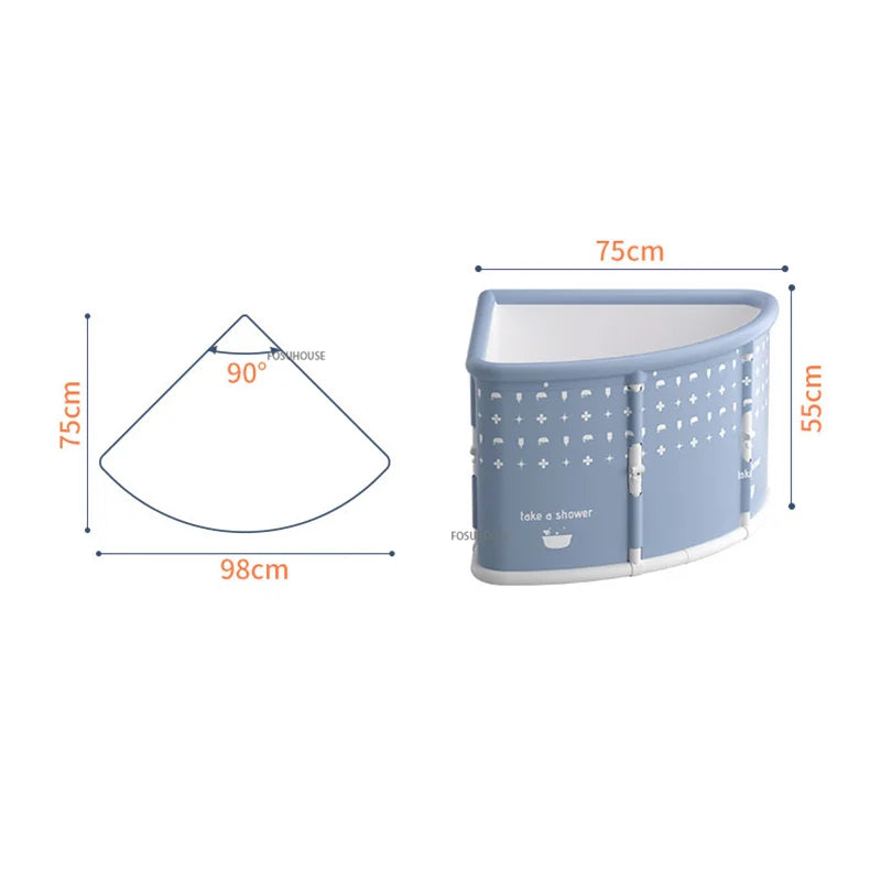 Triangular Foldable Bathtub Seat Portable For Space Saving Adult Spa Steam Sauna - MobilityBuy.com 