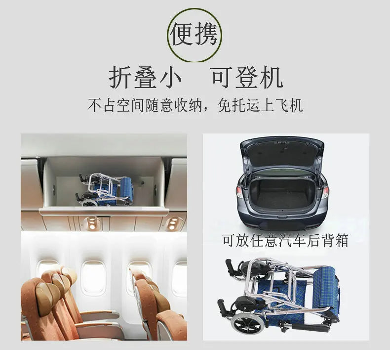 Lightweight Folding Emergancy/travel evacWheelchair Aluminum Alloy Frame - MobilityBuy.com