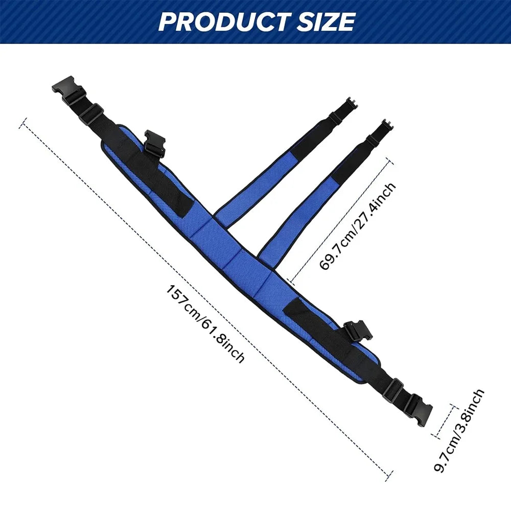 Adjustable Wheelchair Safety Seat Belt With Shoulder Straps For Patients - MobilityBuy.com 