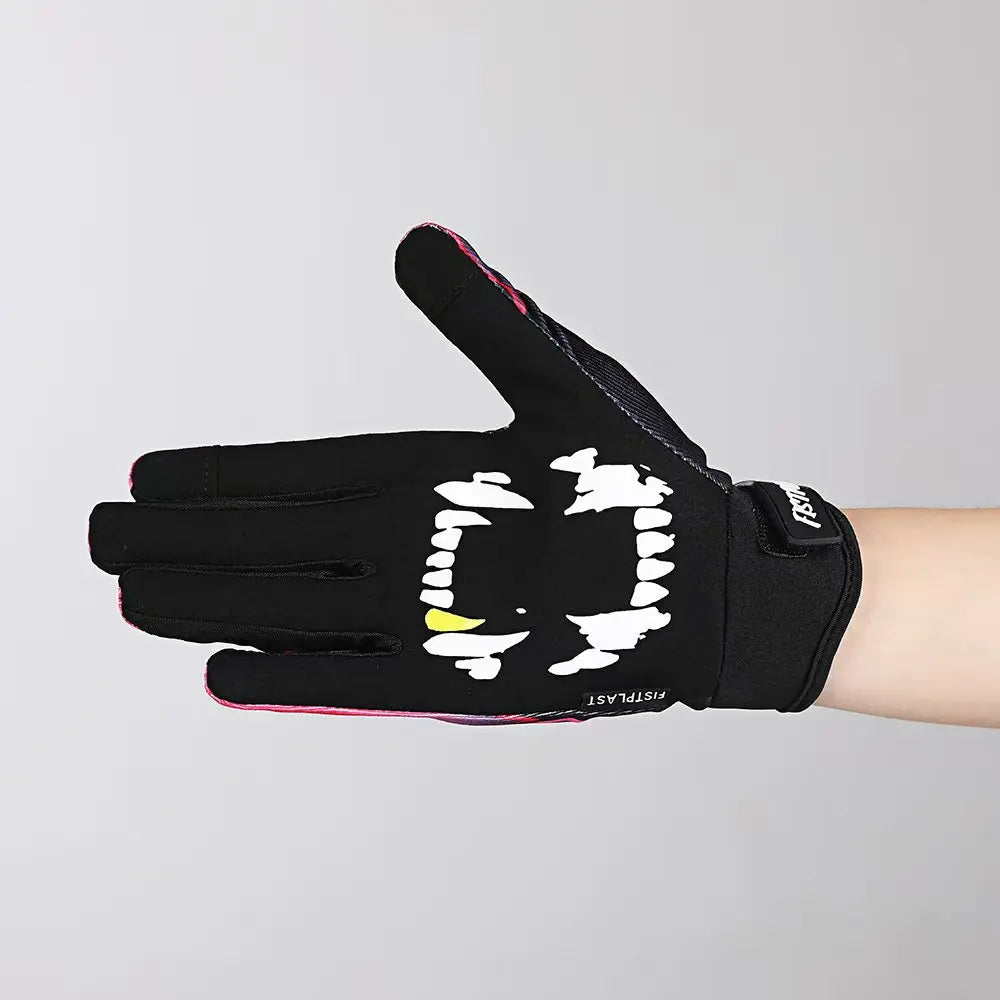 Personality Flame Wheelchair Glitz Riding dirt bike long finger touch screen gloves