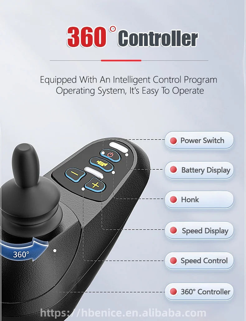 Ultra-light Power Electric Wheelchair w Battery Lightweight Foldable