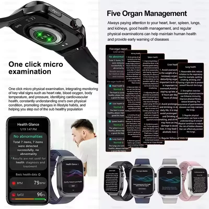 2025 New Micro Physical Examination Smart Watch - Health Stats, Bluetooth Call - MobilityBuy.com