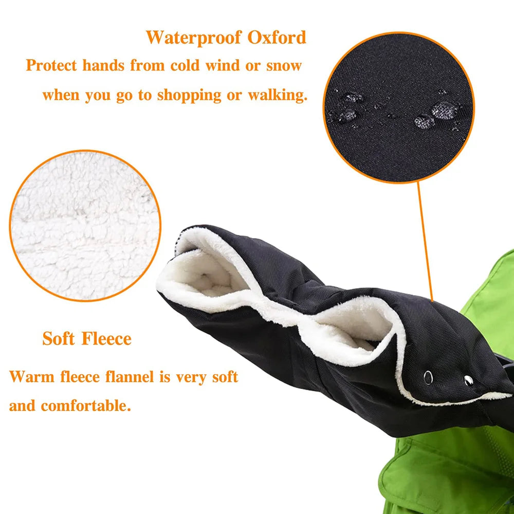 Universal Winter Warm Stroller Gloves Wind and Waterproof  Push Chair Gloves