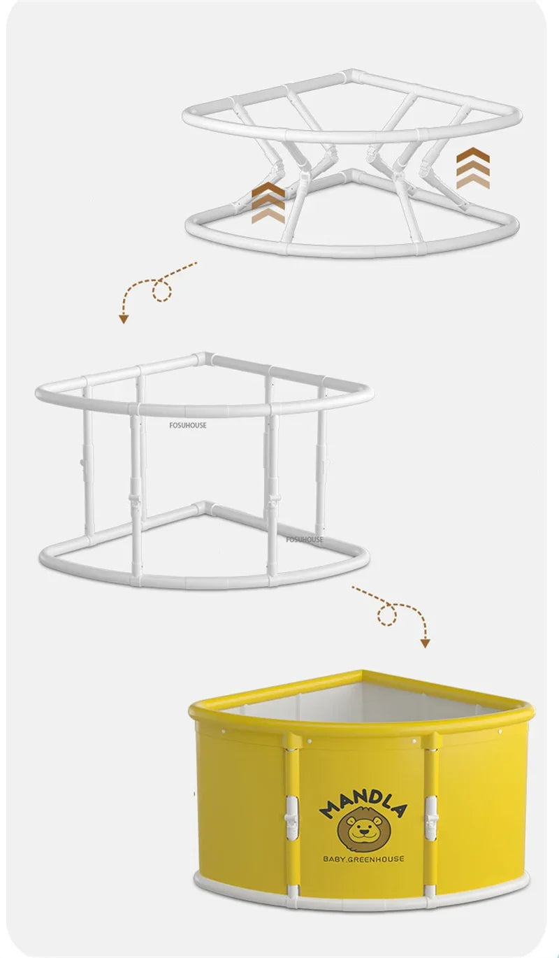 Portable Foldable Triangular Bathtub For Adults Space Saving Bath Barrel - MobilityBuy.com 