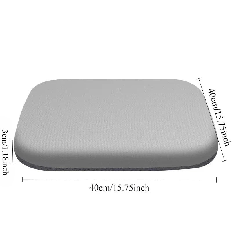 MobilityBuy.com Ultra Thick Soft Foam Seat Cushion, gray, 40 cm long and 3–4 cm thick for office chair or car seat.