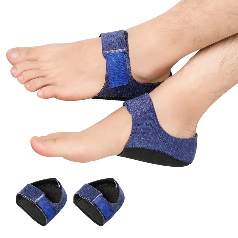 Gel heel cushion socks with heel cups pads for foot comfort and support, featuring a soft design for enhanced cushioning.