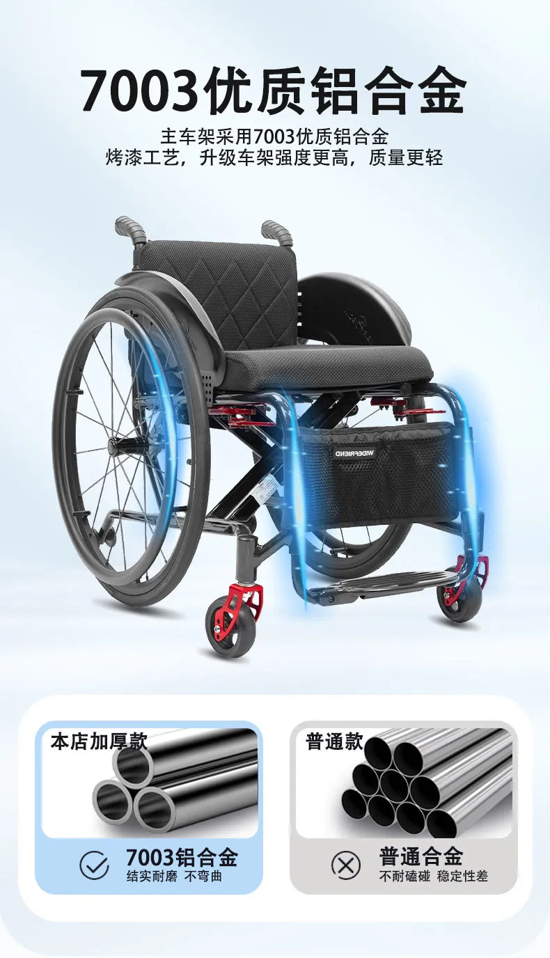 Lightweight Folding Sports Wheelchair 5803 for Adults and Seniors Colorful - MobilityBuy.com 