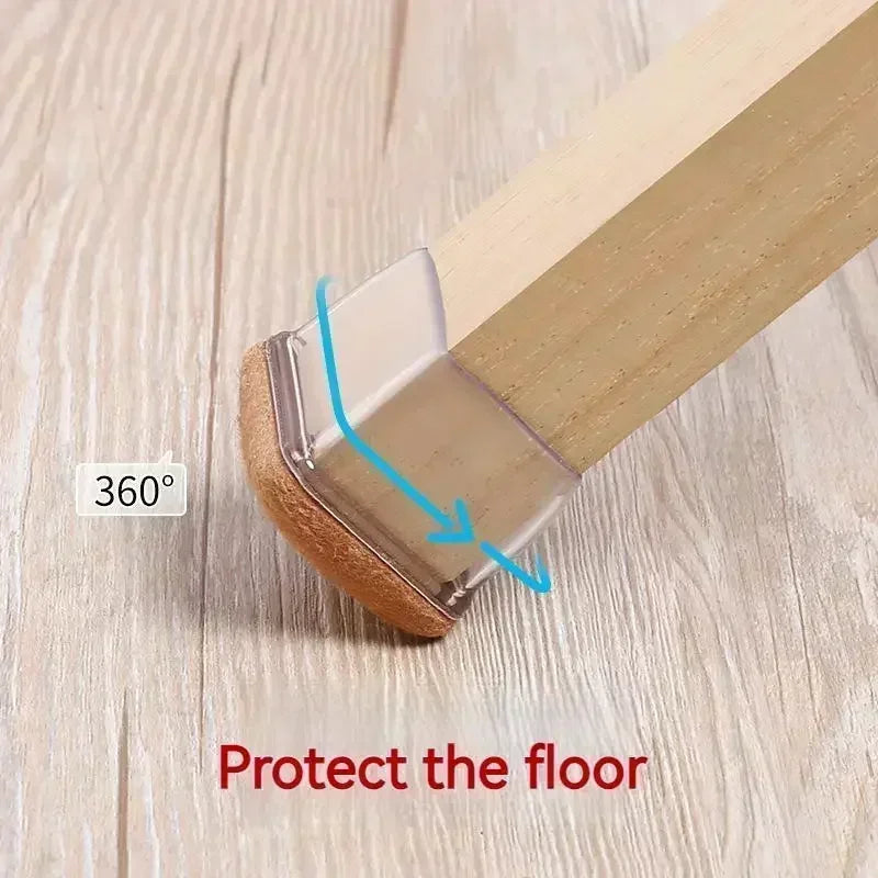 Silicone Table And Chair Leg Covers Mute With Felt Pads Floor Protectors - MobilityBuy.com 