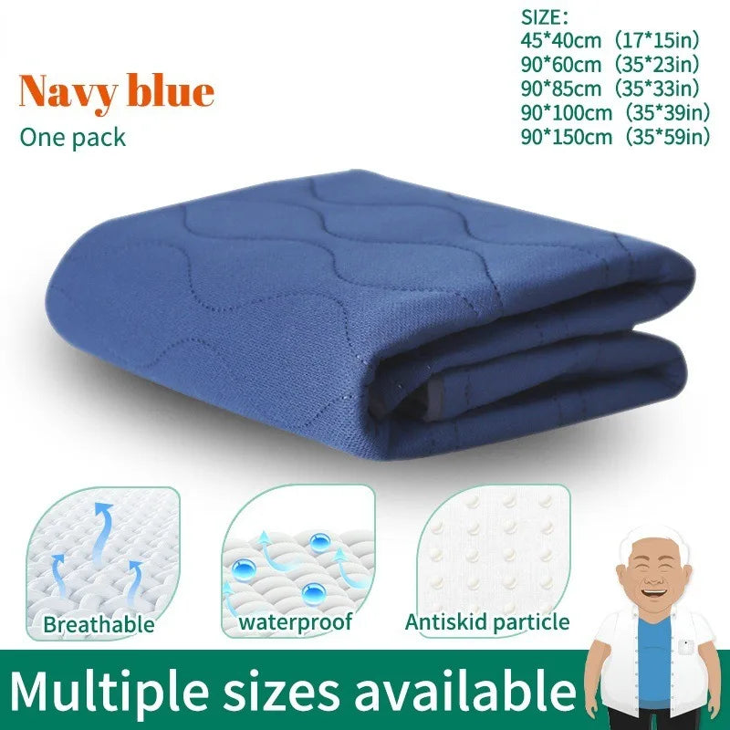 Washable Aliexpress incontinence pad for bedridden use, featuring waterproof design and soft fabric for comfort.