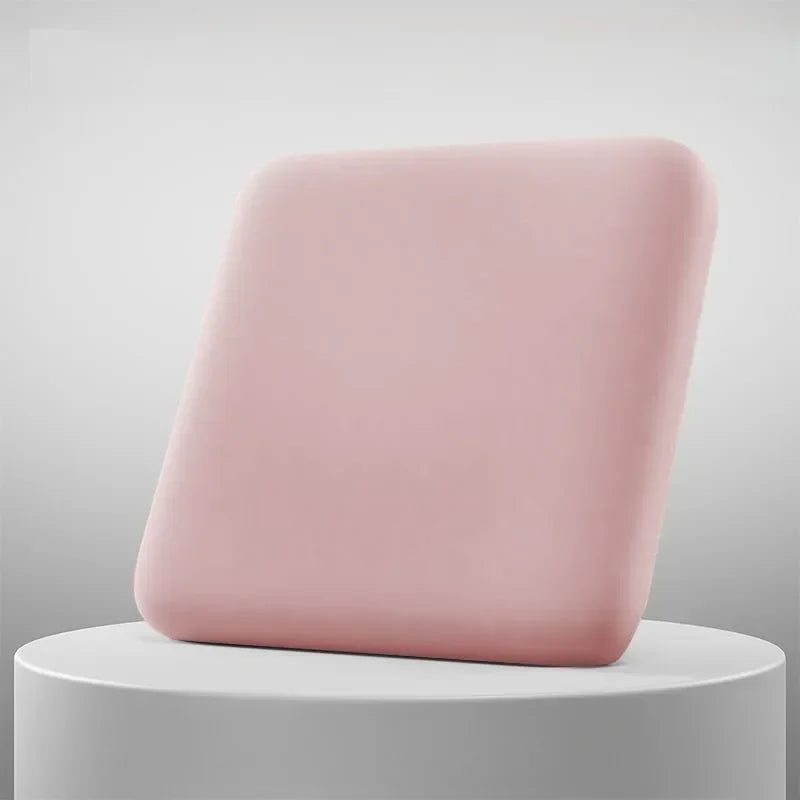 Pink ultra-thick soft foam seat cushion for office chair and car seat, long-sitting comfort.