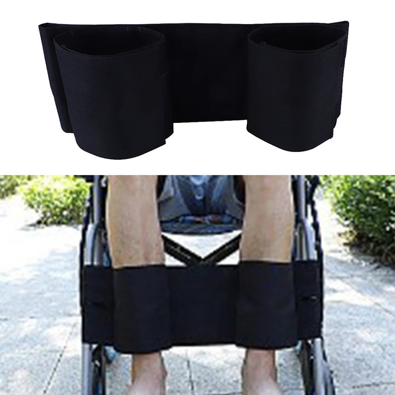 Adjustable non-slip leg strap restraint for portable wheelchairs by Aliexpress, featuring durable material and secure fit.