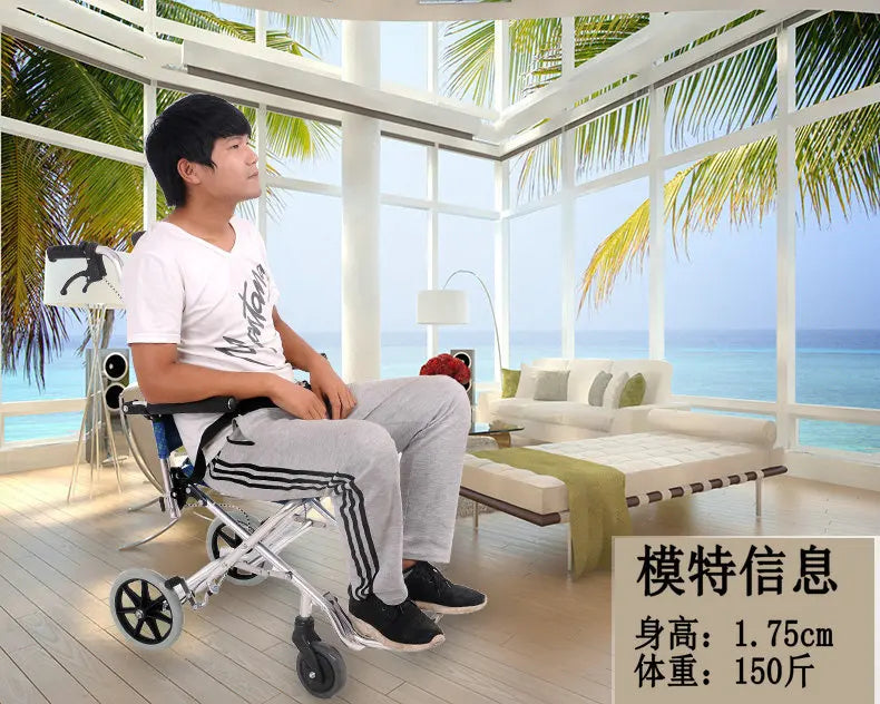 Lightweight Folding Emergancy/travel evacWheelchair Aluminum Alloy Frame - MobilityBuy.com