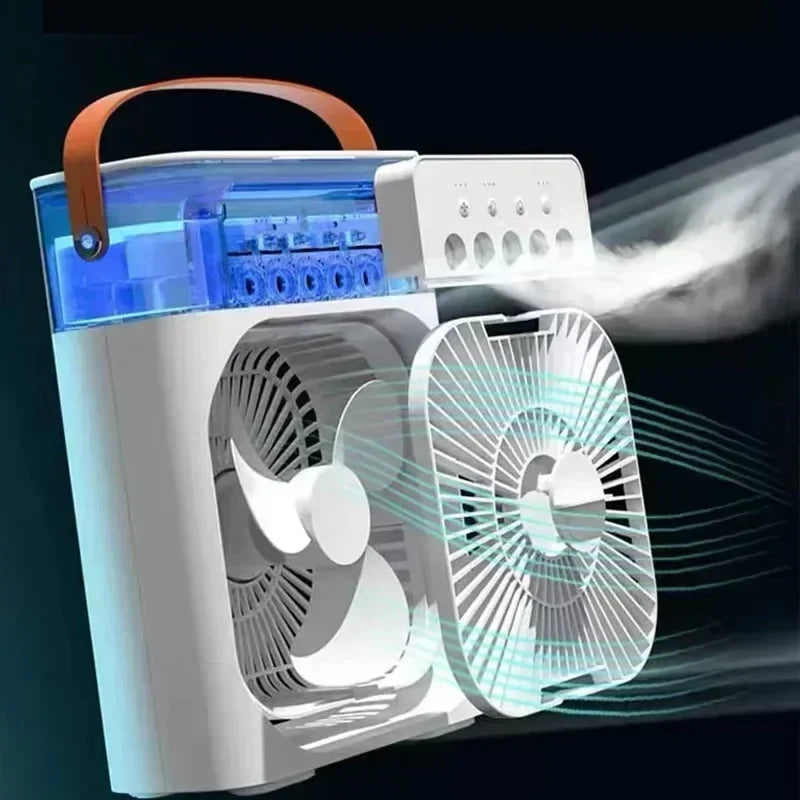 3-in-1 air cooler fan by MobilityBuy with humidifier and LED night light, portable for home or office