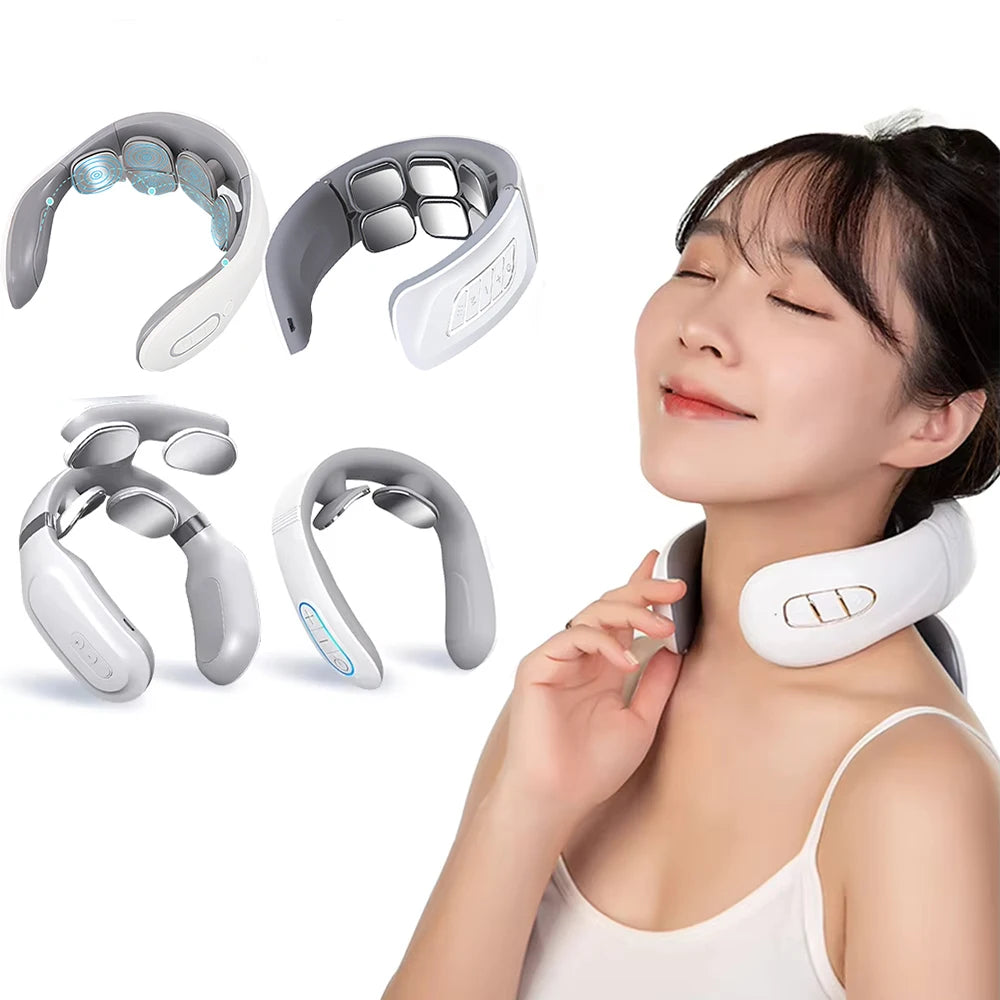 Portable Smart Neck Massager With USB Charging For Cervical Pain Relief - MobilityBuy.com 
