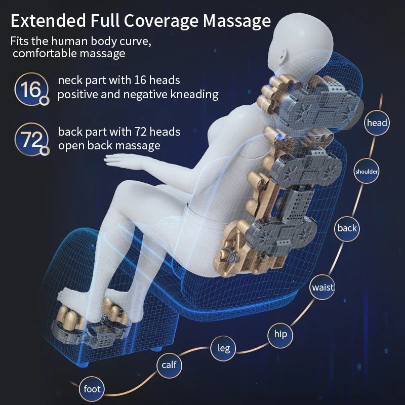 Massage Chair Full Body Kneading Neck Back Waist Leg Infrared Heating - MobilityBuy.com