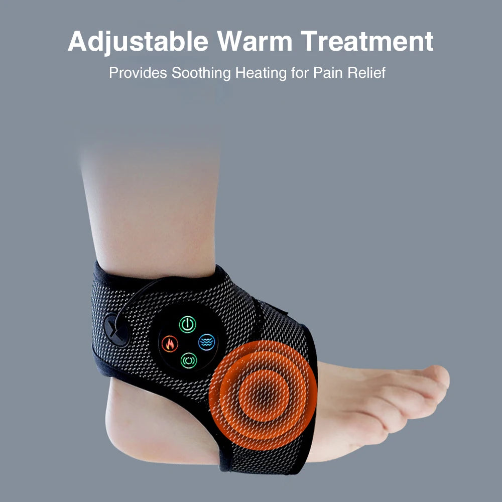 Electric Foot Ankle Massager = Heating Foot Compress Vibration Relaxation - MobilityBuy.com