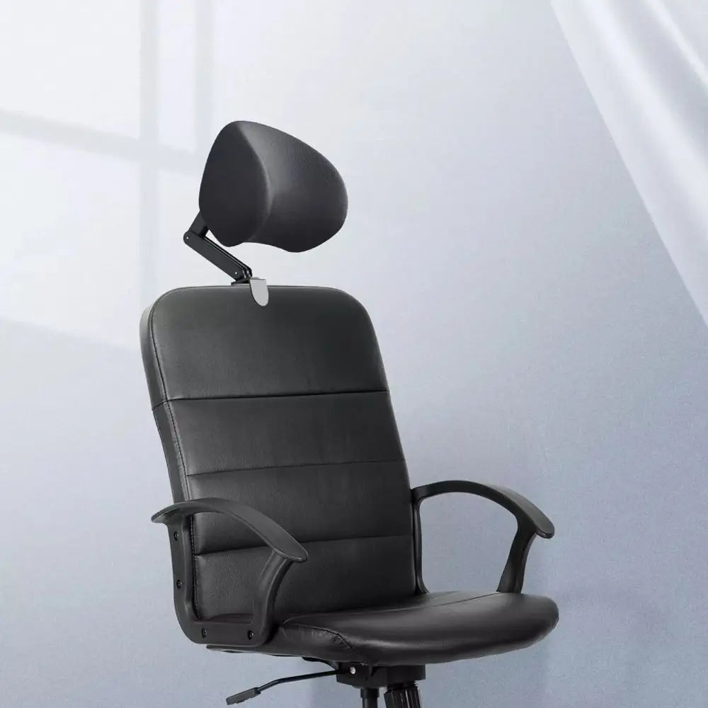 Attachable Chair Headrest Cushion Ergonomic Adjustable Neck Support Pillow Black - MobilityBuy.com 