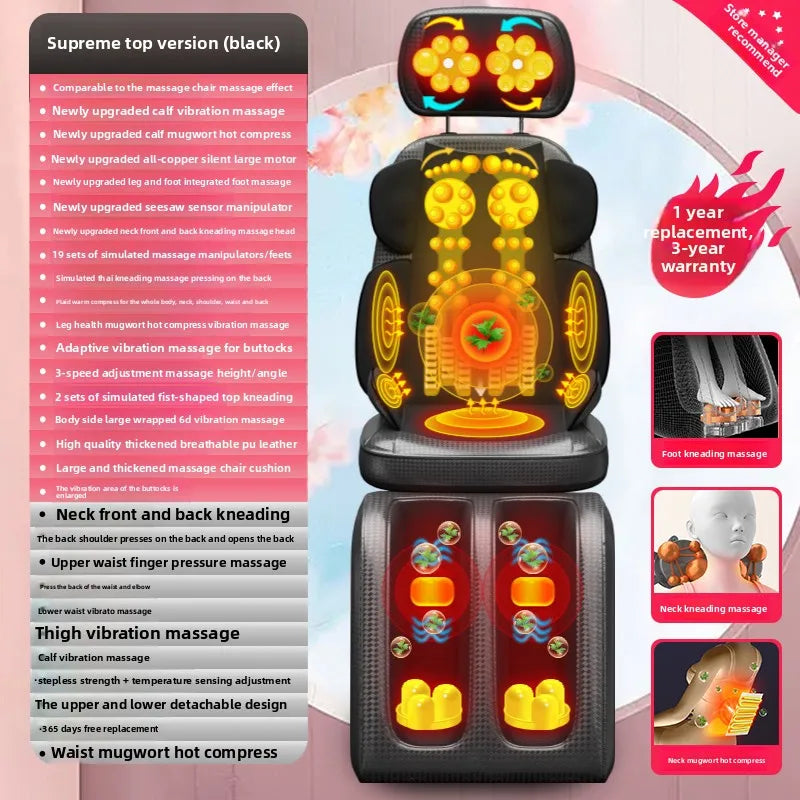 Massage Chair Full Body Kneading Neck Back Waist Leg Infrared Heating - MobilityBuy.com