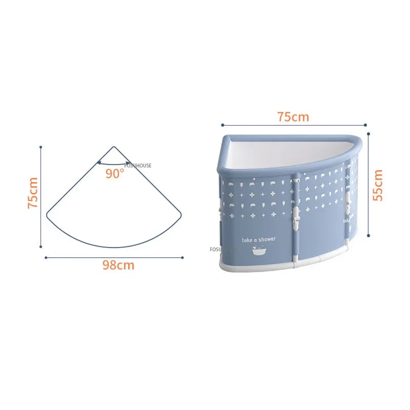 Triangular Foldable Bathtub Seat Portable For Space Saving Adult Spa Steam Sauna - MobilityBuy.com 