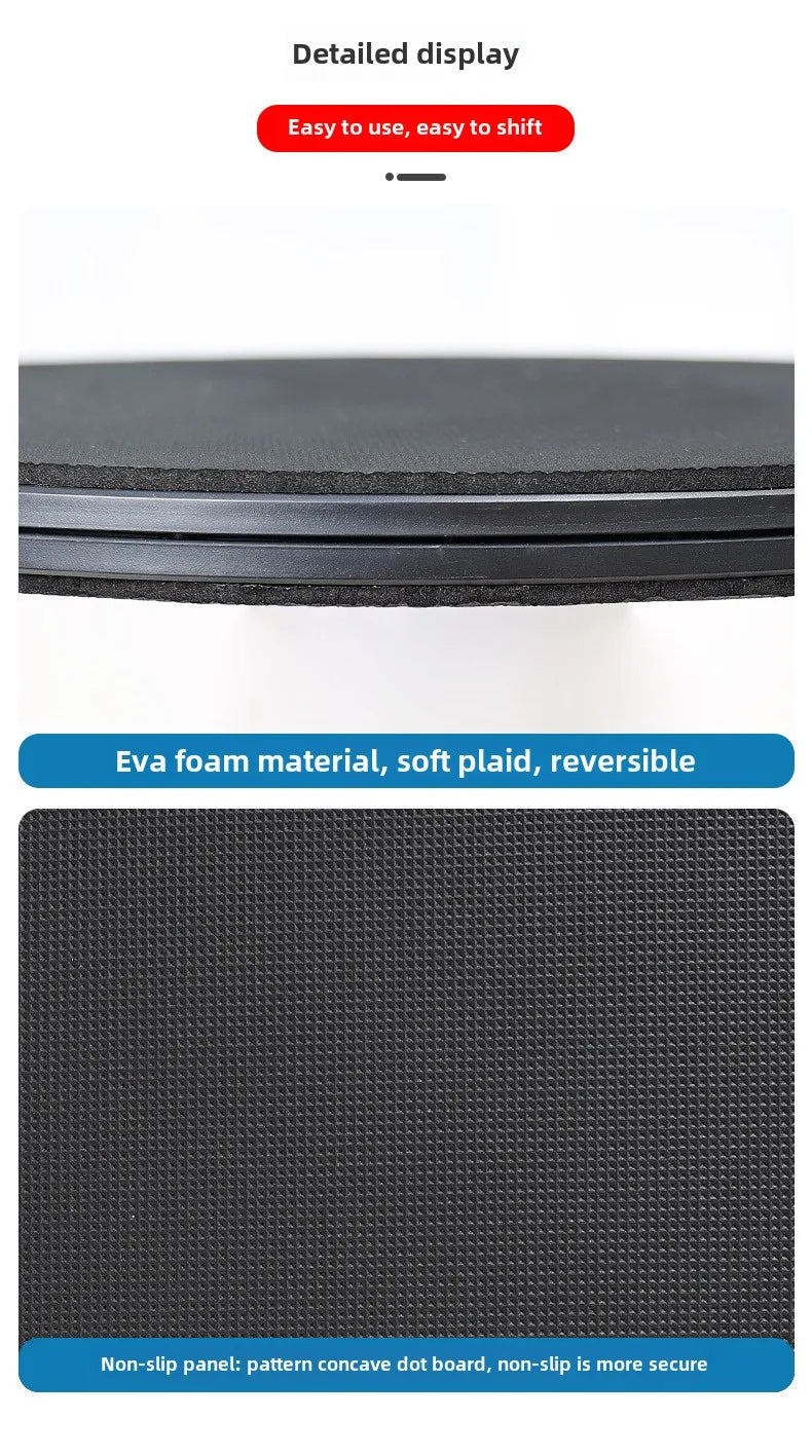 Rotating bed transfer board by MobilityBuy.com, EVA foam material with non-slip concave dot texture, black