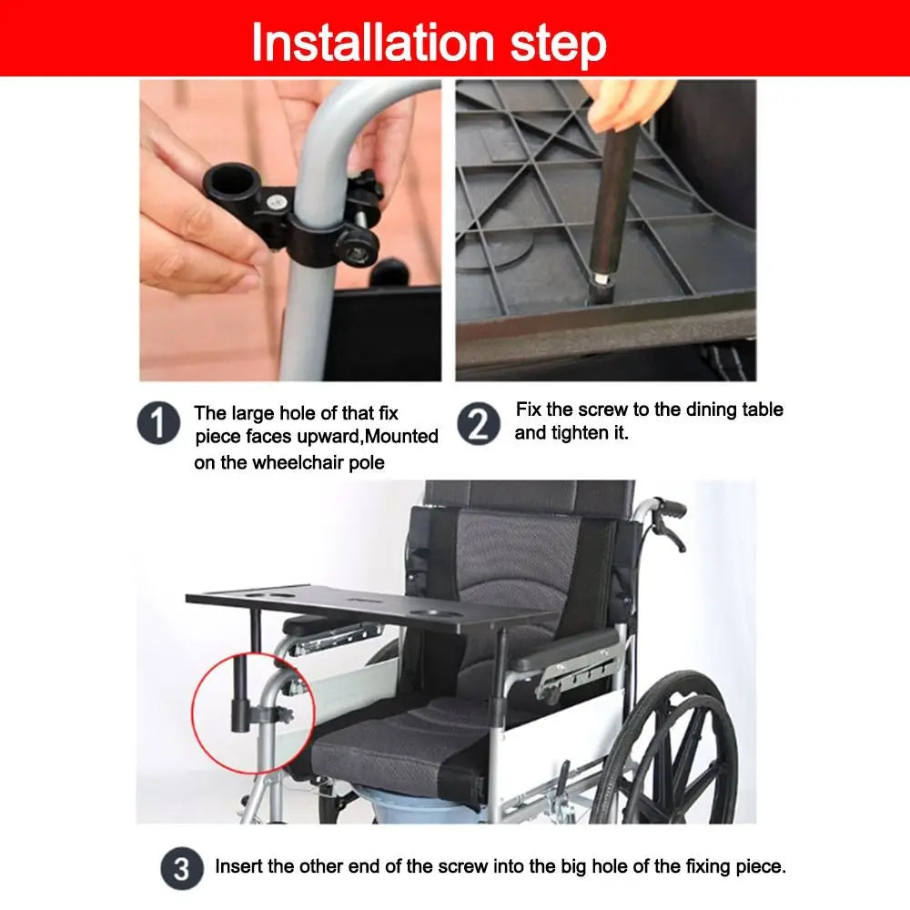 Lightweight Detachable Wheelchair Tray Table Easy To Install Waterproof - MobilityBuy.com 