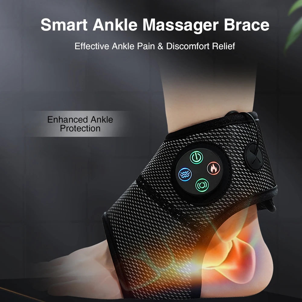 Electric Foot Ankle Massager = Heating Foot Compress Vibration Relaxation - MobilityBuy.com