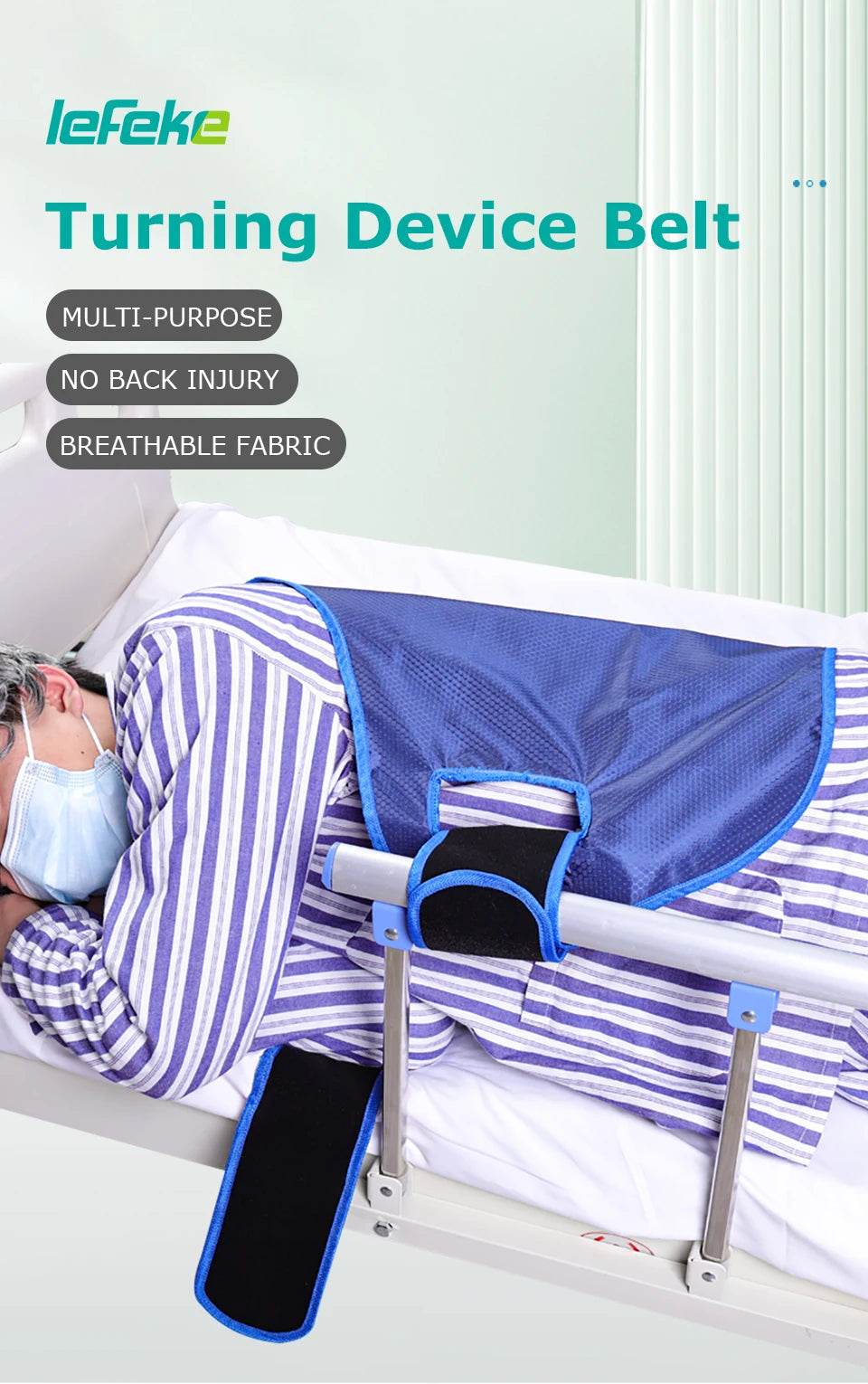 Elderly bed transfer nursing sling by MobilityBuy, featuring a patient turning device belt for safe transfers.