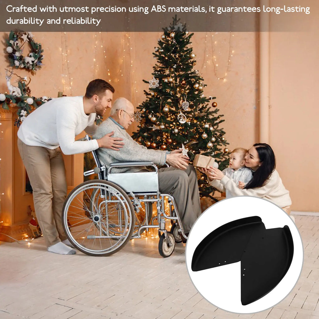 Wheelchair skirt board ABS side wind guard, MobilityBuy.com, black, 1 pair.