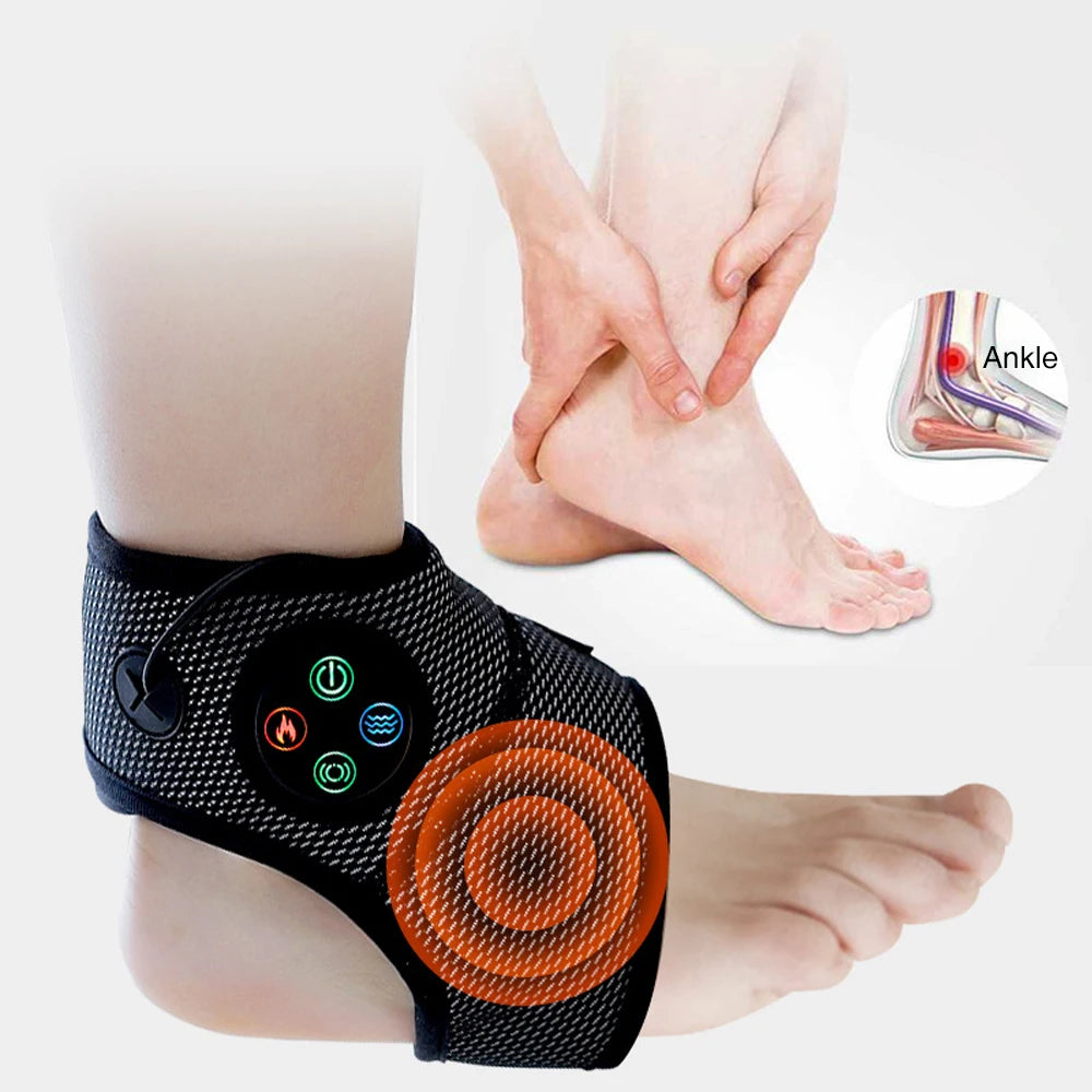 Electric Foot Ankle Massager = Heating Foot Compress Vibration Relaxation - MobilityBuy.com