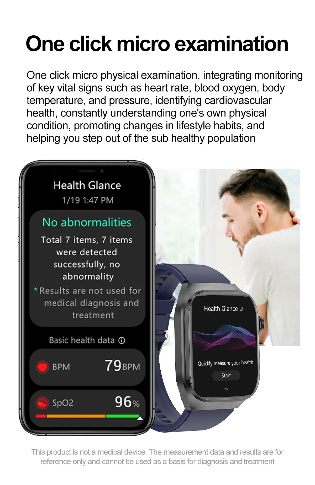 2025 New Micro Physical Examination Smart Watch - Health Stats, Bluetooth Call - MobilityBuy.com