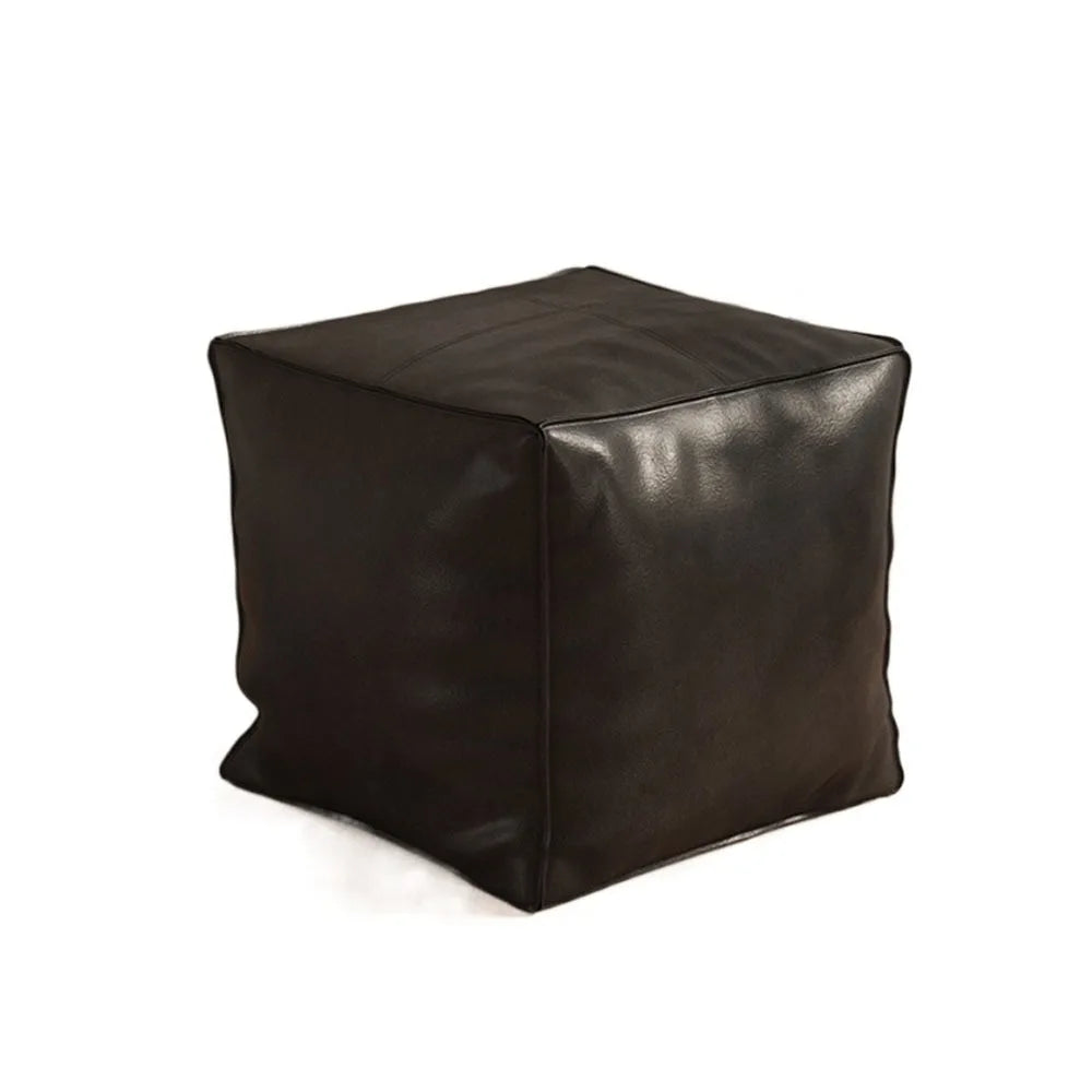 Nordic Style Non Slip Large Capacity Waterproof PU Leather Storage Stool Ottoman - MobilityBuy.com 