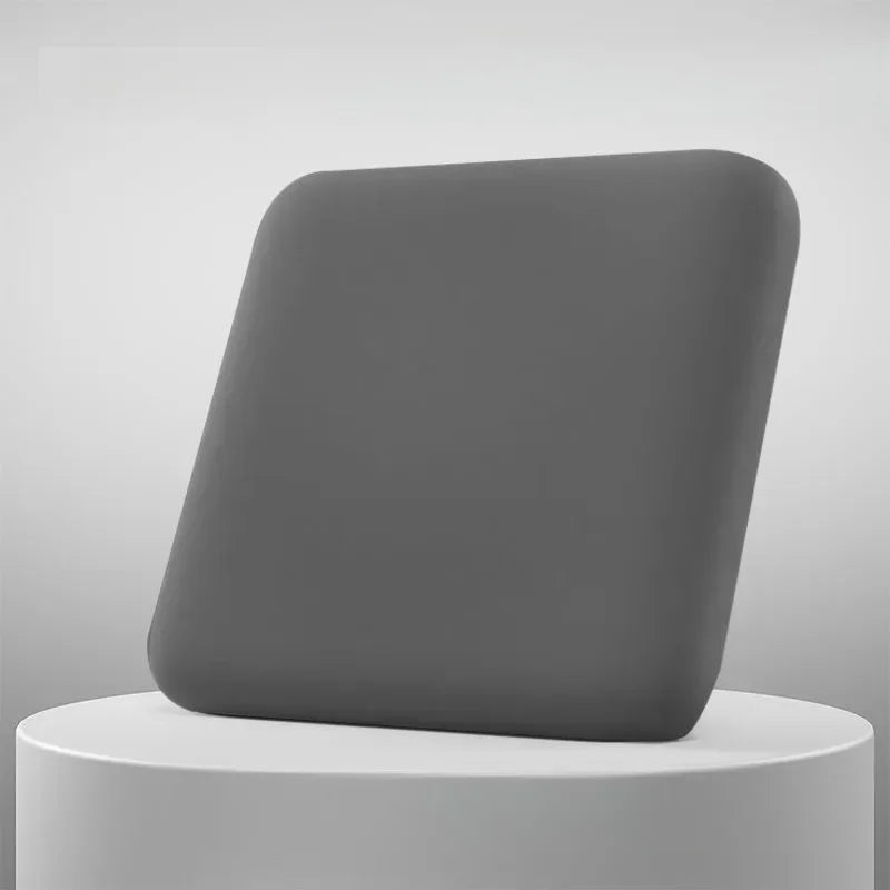 Ultra thick soft foam seat cushion for office chair or car seat, grey, lumbar support