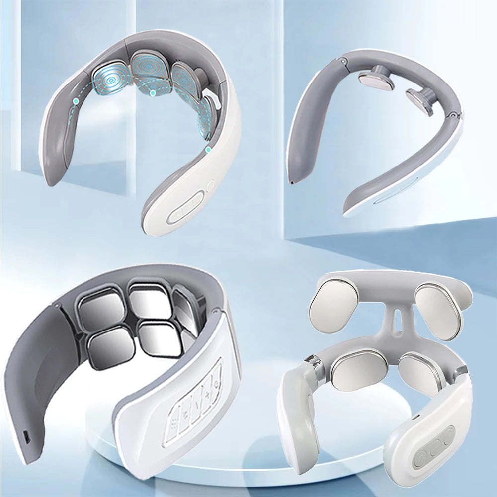 Portable Smart Neck Massager With USB Charging For Cervical Pain Relief - MobilityBuy.com 