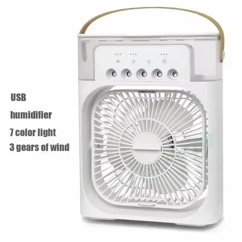 Portable air cooler humidifier fan by MobilityBuy.com with 500mL water tank, white