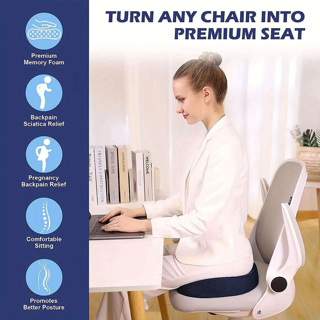 Ergonomic Memory Foam Donut Seat Cushion,Tailbone Support - MobilityBuy.com 