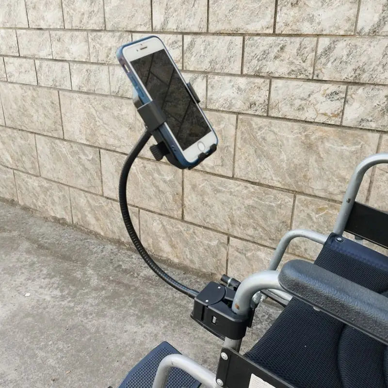 Electric Wheelchair Mobile Phone Stand For Live Streaming Rotating Accessories - MobilityBuy.com 