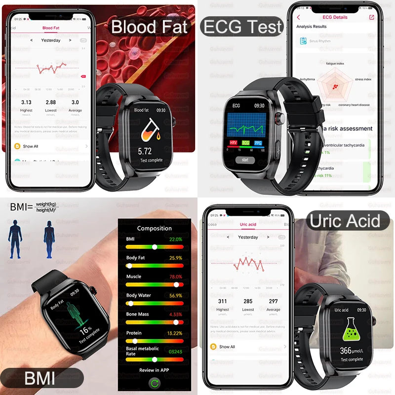 2025 New Micro Physical Examination Smart Watch - Health Stats, Bluetooth Call - MobilityBuy.com