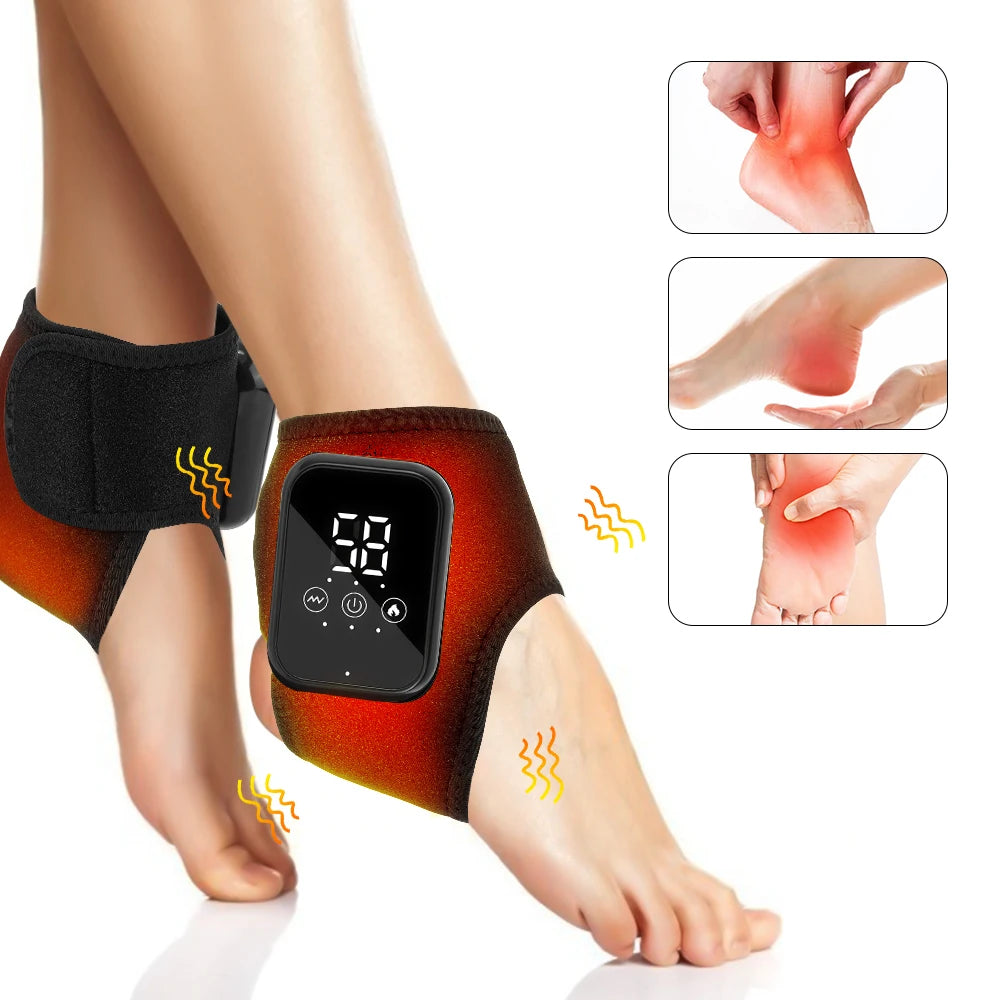 Cordless foot massager by Aliexpress with heating ankle guard and 3 vibration levels for soothing relief.