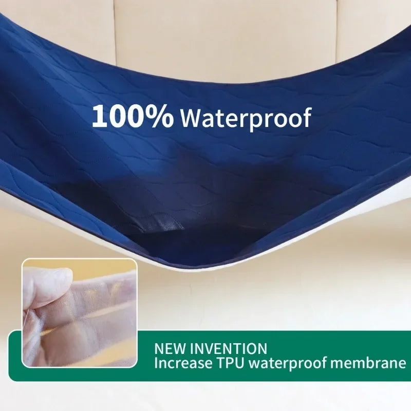 Washable Aliexpress incontinence pad for bedridden use, featuring a waterproof design and soft surface for comfort.
